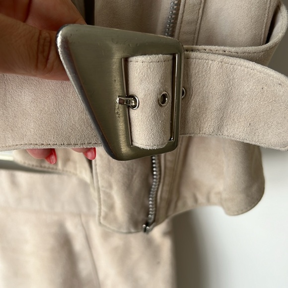 THIERRY MUGLER 💄 Vintage 80’s Suede Skirt suit Sz 38 - Picture 7 of 12